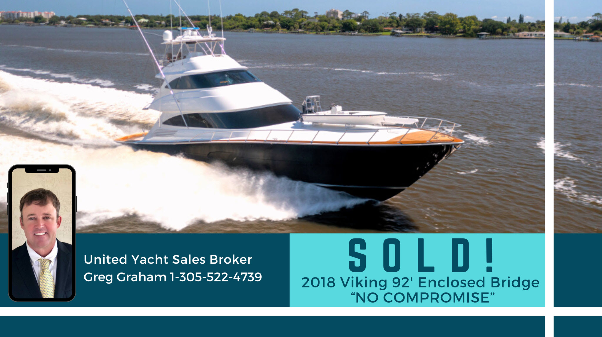 Viking Yachts 92 Enclosed Bridge No Compromise Sold